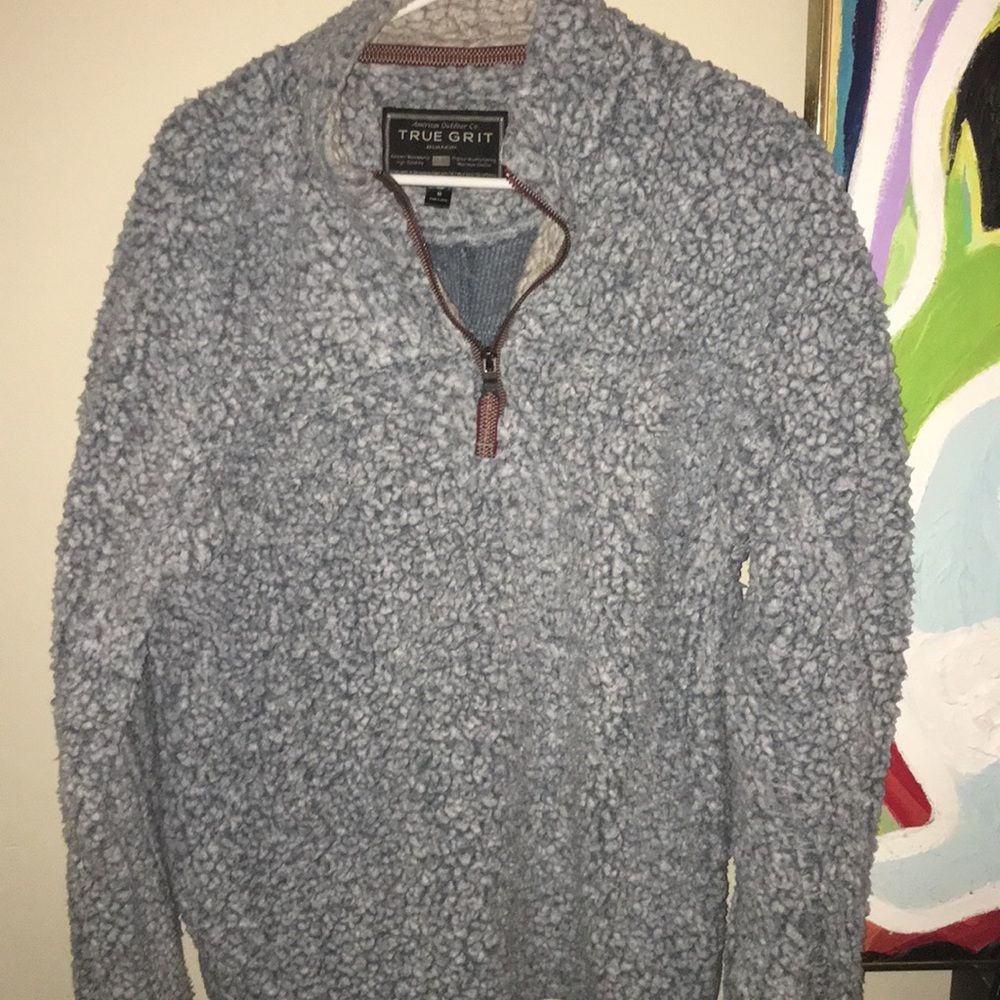 True Grit Shearling Tipped Pile Pullover